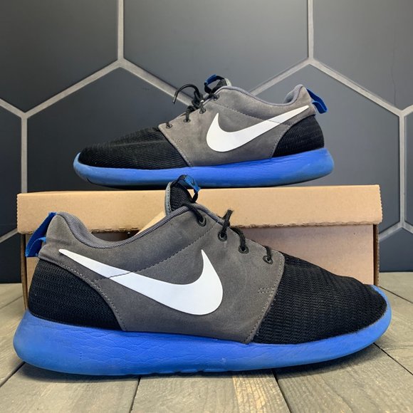 nike roshe grey and blue